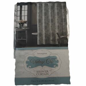 Vintage Chic Gray Shower Curtain